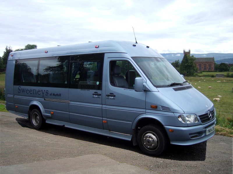12-seater minibus for hire from Sweeneys of Muthill, Perthshire, Scotland, UK